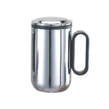 Stainless Steel Double Wall Mug with Tea Strainer 550ml